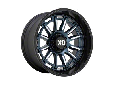 XD Phoenix Metallic Blue Milled with Black Lip 6-Lug Wheel; 20x10; -18mm Offset (21-24 Tahoe)