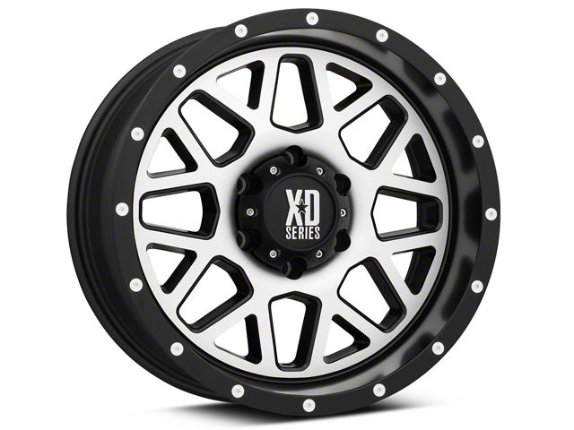 XD Grenade Satin Black Machined 6-Lug Wheel; 17x9; -12mm Offset (21-24 Yukon)