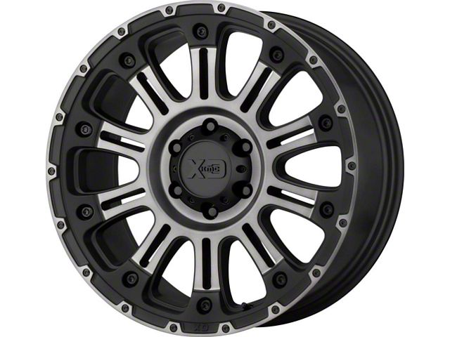 XD Hoss II Satin Black Machined Gray Tint 6-Lug Wheel; 18x9; 18mm Offset (21-24 Yukon)