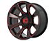 XD Reactor Gloss Black Milled with Red Tint 6-Lug Wheel; 20x9; 18mm Offset (21-24 Yukon)