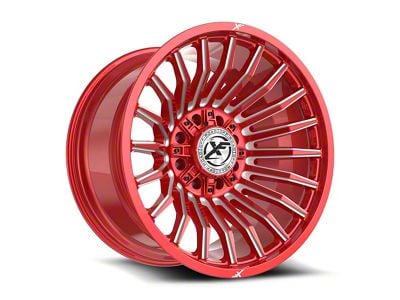 XF Offroad XF-231 Anodized Red and Milled 8-Lug Wheel; 20x12; -44mm Offset (01-06 Sierra 2500 HD)