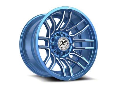 XF Offroad XF-232 Anodized Blue and Milled 8-Lug Wheel; 20x10; -12mm Offset (01-06 Sierra 2500 HD)