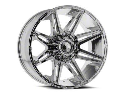 XF Offroad XF-220 Chrome 8-Lug Wheel; 22x12; -44mm Offset (01-06 Sierra 3500 HD SRW)