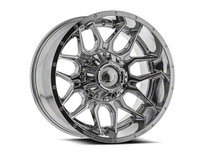 XF Offroad XF-222 Chrome 8-Lug Wheel; 20x12; -44mm Offset (01-06 Sierra 3500 HD SRW)