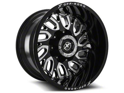 XF Offroad XF-207 Gloss Black Milled 8-Lug Wheel; 20x9; 0mm Offset (03-09 RAM 2500)