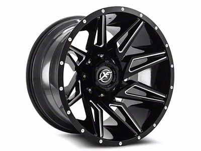 XF Offroad XF-218 Gloss Black Milled 6-Lug Wheel; 20x10; -12mm Offset (04-08 F-150)