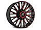 XF Offroad XF-226 Gloss Black Red Milled 6-Lug Wheel; 20x9; 0mm Offset (04-08 F-150)