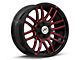 XF Offroad XF-232 Gloss Black Red Milled 6-Lug Wheel; 20x10; -12mm Offset (04-08 F-150)