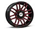XF Offroad XF-232 Gloss Black Red Milled 6-Lug Wheel; 20x9; 0mm Offset (04-08 F-150)