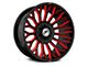 XF Offroad XF-237 Gloss Black with Red Windows 6-Lug Wheel; 20x9; 12mm Offset (07-13 Sierra 1500)