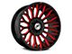 XF Offroad XF-237 Gloss Black with Red Windows 6-Lug Wheel; 20x9; 12mm Offset (07-13 Silverado 1500)