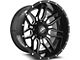 XF Offroad XF-222 Gloss Black Milled Milled 8-Lug Wheel; 20x9; 0mm Offset (07-14 Silverado 2500 HD)