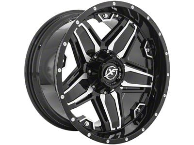 XF Offroad XF-223 Gloss Black Machined 6-Lug Wheel; 20x12; -44mm Offset (09-14 F-150)