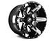 XF Offroad XF-214 Gloss Black with Chrome Inserts 5-Lug Wheel; 20x12; -44mm Offset (09-18 RAM 1500)