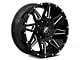 XF Offroad XF-218 Gloss Black Milled 5-Lug Wheel; 20x12; -44mm Offset (09-18 RAM 1500)