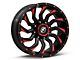 XF Offroad XF-224 Gloss Black Red Milled 5-Lug Wheel; 20x12; -44mm Offset (09-18 RAM 1500)