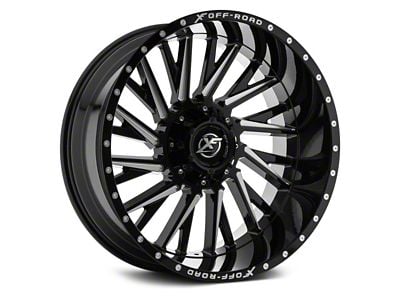 XF Offroad XF-226 Gloss Black Milled 8-Lug Wheel; 20x9; 12mm Offset (11-16 F-250 Super Duty)