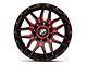 XF Offroad XF-222 Gloss Black Red Milled 6-Lug Wheel; 20x10; -24mm Offset (14-18 Sierra 1500)
