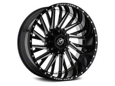 XF Offroad XF-226 Gloss Black Milled 6-Lug Wheel; 20x9; 12mm Offset (14-18 Sierra 1500)