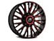 XF Offroad XF-226 Gloss Black Red Milled 6-Lug Wheel; 20x9; 0mm Offset (14-18 Sierra 1500)