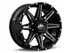 XF Offroad XF-220 Gloss Black Milled 6-Lug Wheel; 17x9; 12mm Offset (24-25 Ranger)