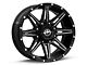 XF Offroad XF-220 Gloss Black Milled 6-Lug Wheel; 17x9; 12mm Offset (24-25 Ranger)