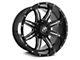 XF Offroad XF-215 Gloss Black Milled 5-Lug Wheel; 20x10; -12mm Offset (94-01 RAM 1500)