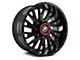 XF Offroad XF-221 Gloss Black Red Milled 5-Lug Wheel; 20x10; -12mm Offset (94-01 RAM 1500)