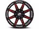 XF Offroad XF-215 Gloss Black Red Milled 6-Lug Wheel; 20x10; -12mm Offset (99-06 Sierra 1500)