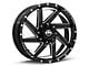 XF Offroad XF-205 Gloss Black Milled 6-Lug Wheel; 20x9; 0mm Offset (99-06 Silverado 1500)