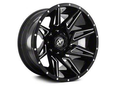 XF Offroad XF-218 Gloss Black Milled 6-Lug Wheel; 20x10; -12mm Offset (23-25 Canyon)