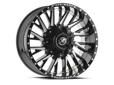 XF Offroad XF-226 Gloss Black and Milled 6-Lug Wheel; 22x12; -44mm Offset (23-25 Canyon)