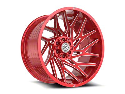 XF Offroad XF-229 Anodized Red and Milled 6-Lug Wheel; 20x10; -12mm Offset (23-25 Canyon)