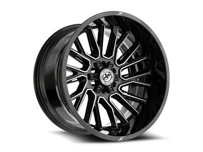 XF Offroad XF-230 Gloss Black and Machined 6-Lug Wheel; 20x9; 12mm Offset (23-25 Canyon)