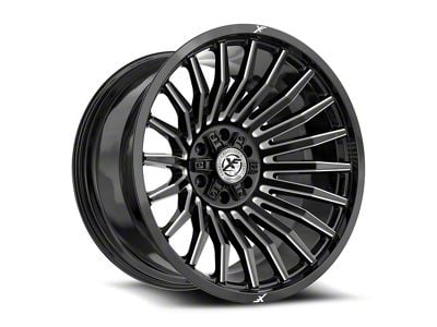 XF Offroad XF-231 Gloss Black and Milled 6-Lug Wheel; 17x9; 0mm Offset (23-25 Canyon)