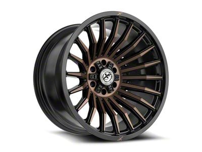 XF Offroad XF-231 Satin Black and Bronze Machined Double Dark Tint 6-Lug Wheel; 17x9; 12mm Offset (23-25 Canyon)