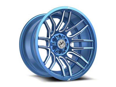 XF Offroad XF-232 Anodized Blue and Milled 6-Lug Wheel; 20x10; -12mm Offset (23-25 Canyon)