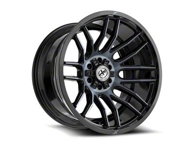 XF Offroad XF-232 Gloss Black and Machined Titanium Double Dark Tint 6-Lug Wheel; 20x10; -24mm Offset (23-25 Canyon)