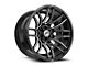 XF Offroad XF-232 Gloss Black and Milled 6-Lug Wheel; 22x12; -44mm Offset (23-25 Canyon)