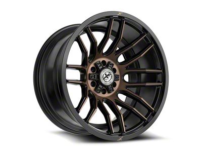 XF Offroad XF-232 Satin Black and Bronze Machined Double Dark Tint 6-Lug Wheel; 20x9; 0mm Offset (23-25 Canyon)