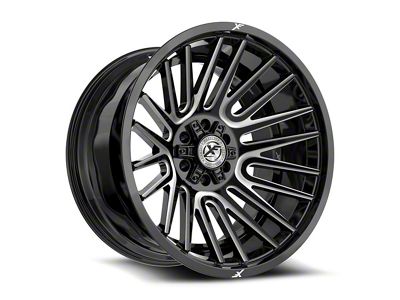 XF Offroad XF-234 Gloss Black and Milled 6-Lug Wheel; 20x9; 12mm Offset (23-25 Canyon)