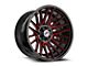 XF Offroad XF-234 Gloss Black and Red Machined 6-Lug Wheel; 20x10; -12mm Offset (23-25 Canyon)