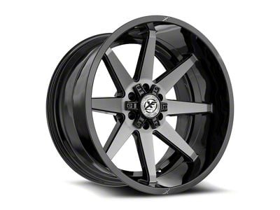 XF Offroad XF-236 Gloss Black and Brushed Double Dark Tint 6-Lug Wheel; 20x9; 0mm Offset (23-25 Canyon)