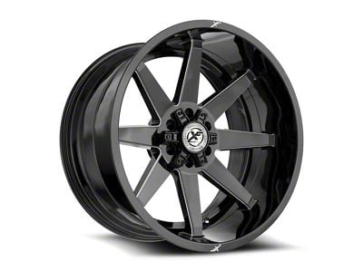 XF Offroad XF-236 Gloss Black and Milled 6-Lug Wheel; 20x9; 0mm Offset (23-25 Canyon)