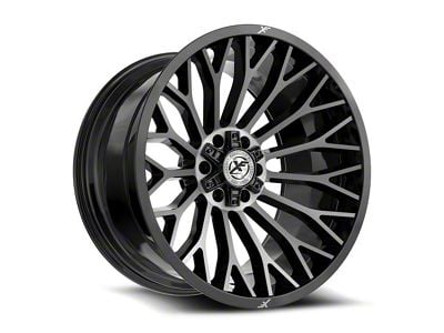 XF Offroad XF-237 Gloss Black and Brushed Double Dark Tint 6-Lug Wheel; 20x10; -24mm Offset (23-25 Canyon)