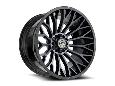 XF Offroad XF-237 Gloss Black and Machined Titanium Double Dark Tint 6-Lug Wheel; 20x10; -12mm Offset (23-25 Canyon)