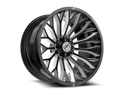 XF Offroad XF-237 Gloss Black and Milled 6-Lug Wheel; 20x9; 0mm Offset (23-25 Canyon)