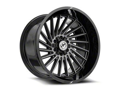 XF Offroad XF-239 Gloss Black and Brushed Double Dark Tint 6-Lug Wheel; 20x10; -24mm Offset (23-25 Canyon)