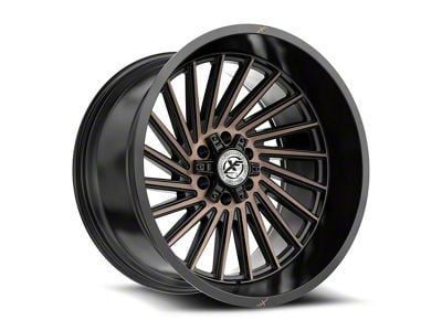 XF Offroad XF-239 Satin Black and Bronze Machined Double Dark Tint 6-Lug Wheel; 20x10; -12mm Offset (23-25 Canyon)