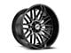 XF Offroad XF-240 Gloss Black and Brushed Double Dark Tint 6-Lug Wheel; 17x9; 0mm Offset (23-25 Canyon)